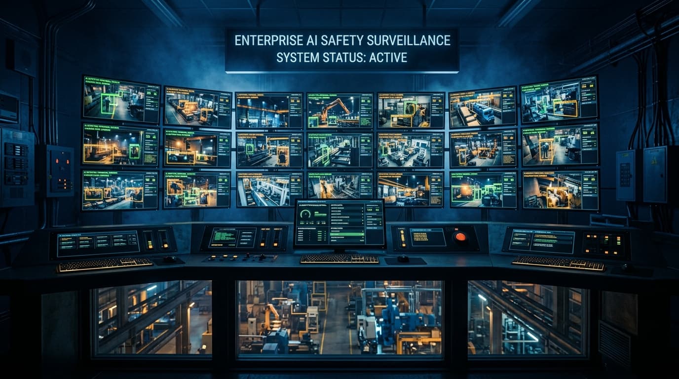 Industrial Control Room Multi-Display Operations